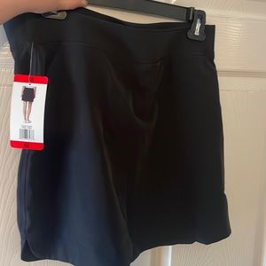 Black workout tennis skirt
